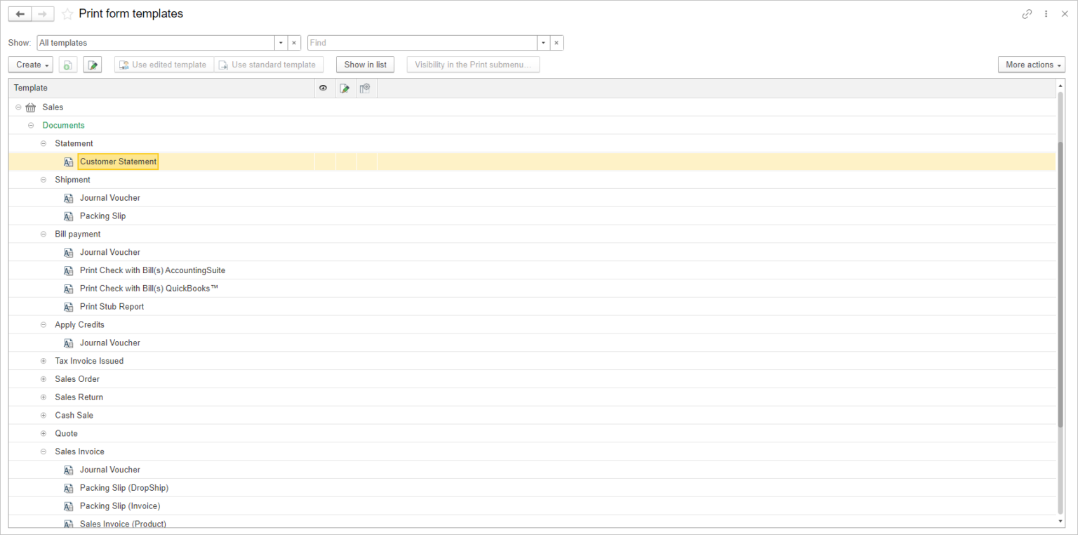 Print form templates – AccountingSuite
